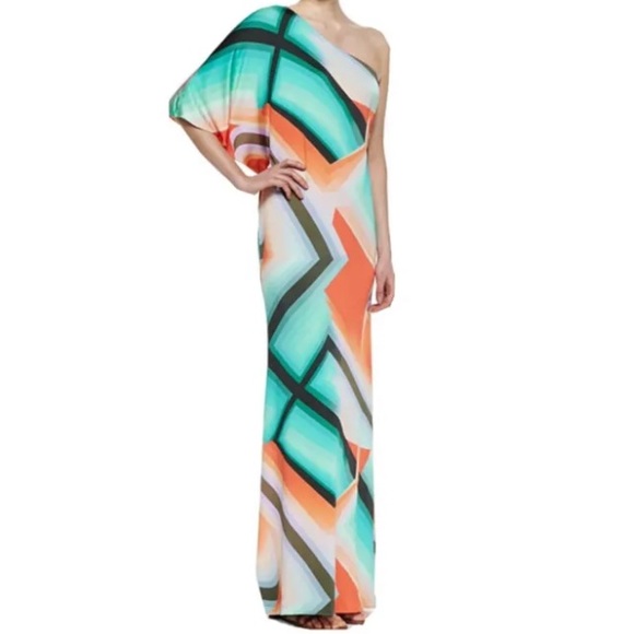 NWT Trina Turk “Sausalito” One Shoulder Maxi Dress - Picture 2 of 16
